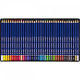 Кольорові олівці Marco Chroma 36 кольору метал коробка, фото 3