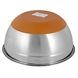 Миска Kamille KM-4349 24х11см Миска металева з силіконовим дном Миска з нержавіючої сталі, фото 3