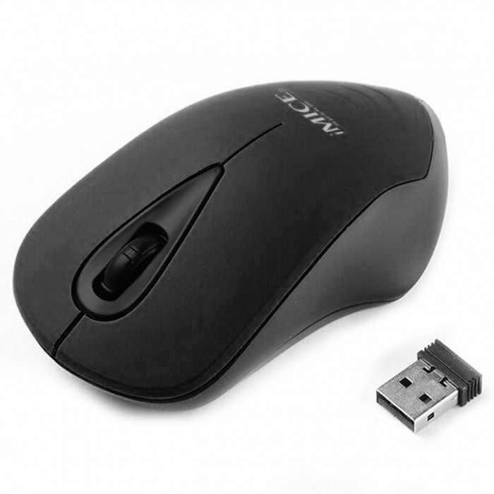 Миша комп'ютерна iMICE E-2370 бездротова USB Роздільна здатність 1600 DPI мишка Чорна