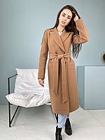 Зимове жіноче пальто кольору кемел 40, 42, 44, 46, 48, 50 жіноче зимове пальто з італійського кашеміру