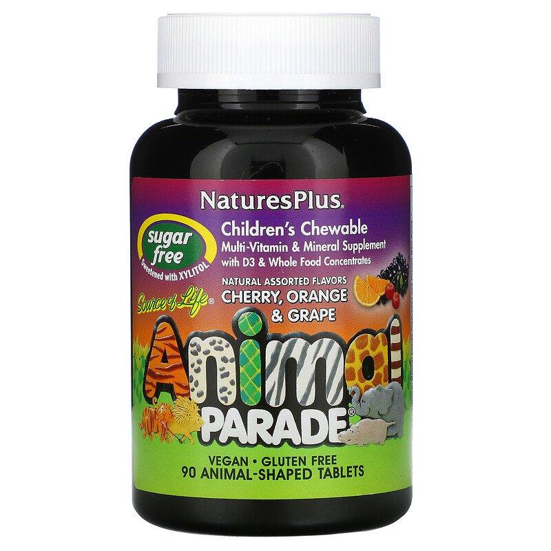 Nature's Plus, Source of Life, Animal Parade, дитячі жувальні мультивітаміни, 90 таблеток