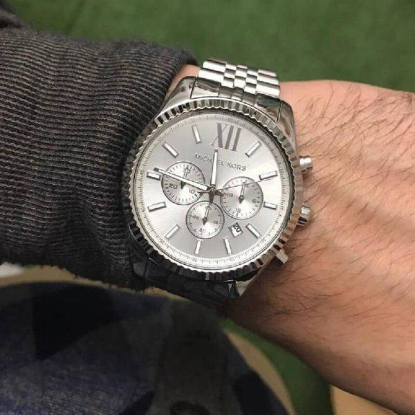 MICHAEL KORS Lexington MK8405 Silver Dial 45mm 100m Dealer Time 1242111067