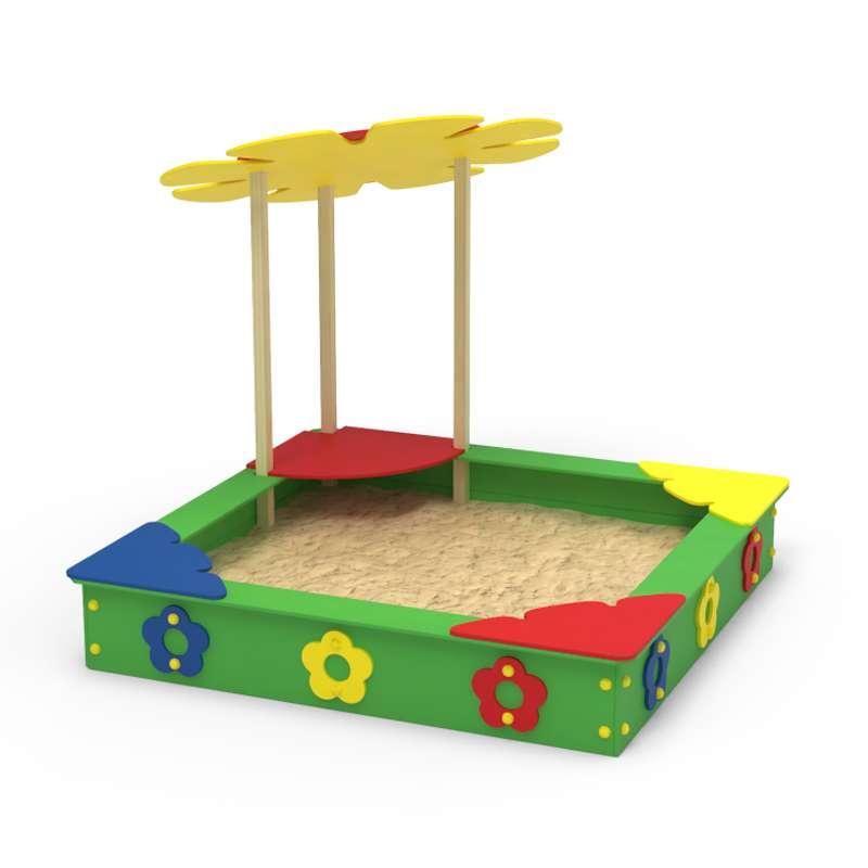 Песочница детская игровая "Цветочек" с козырьком во двор - фото 3 - id-p260273682