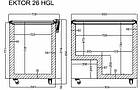 EKTOR 26 HGL (251л) Морозильна скриня з відкидним прямим склом CRYSTAL S.A. Греція, фото 2