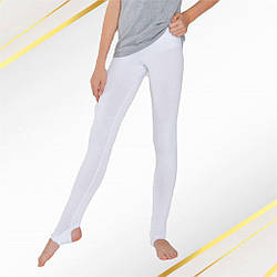 Білі лосини з вирізом під п'яту