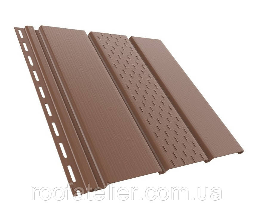 Панель софіт Bryza / Бриза 3м 0,92м2 з перфорацією коричневий Польща