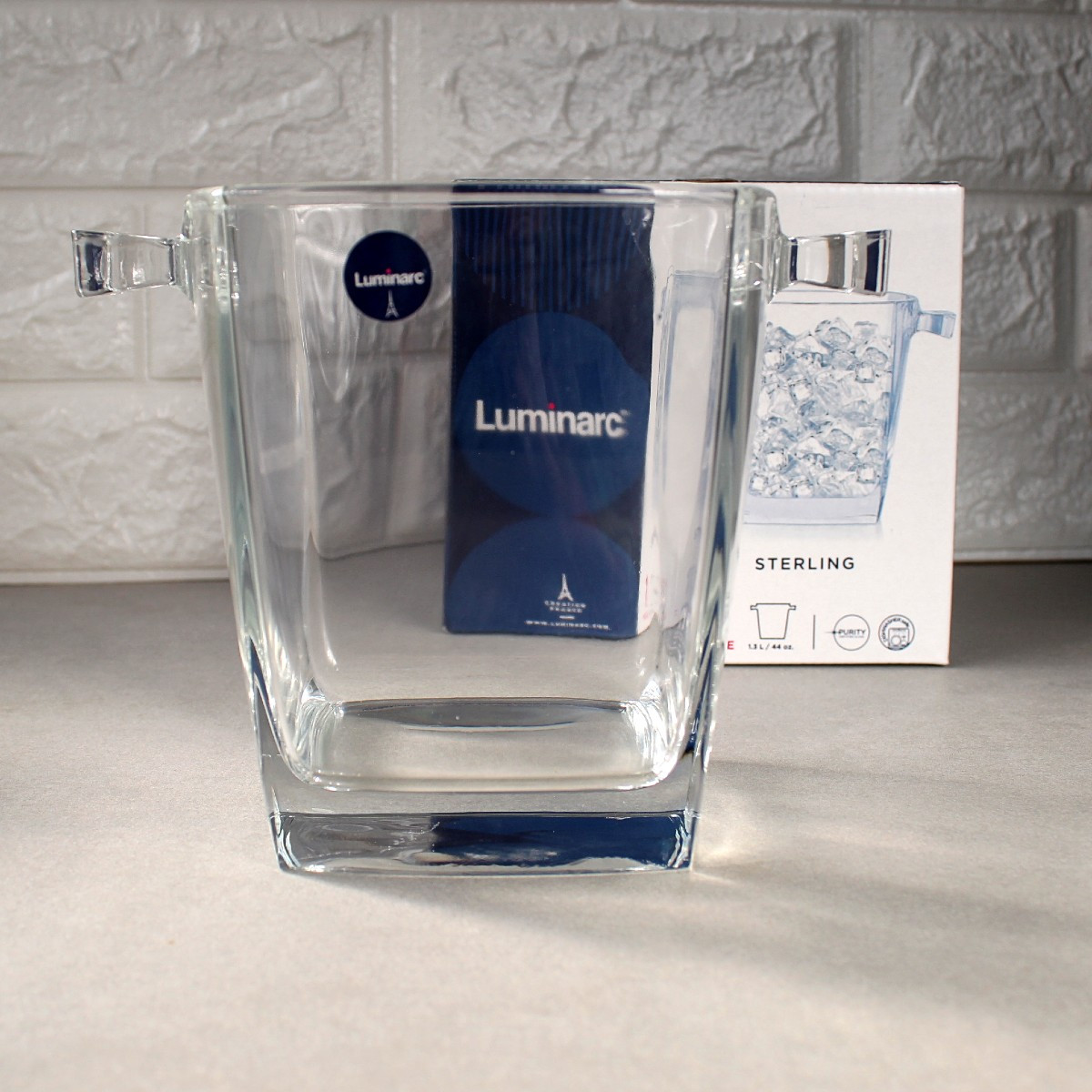 Скляне відро для льоду з квадратним дном Luminarc Sterling 1л (p6013)