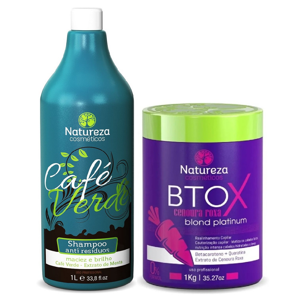 Набір ботекса для волосся Natureza Btox Cenoura Roxa blond platinum