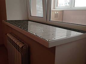 Покриття для підвіконня, м’яке скло з фотодруком 35х100 см ПО-s_tx093, фото 3