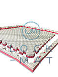 Спортивні мати ластівчин хвіст, 1м х 1м, 40 мм, 120 кг/м. куб. червоно-білий, фото 3