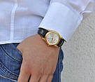 Чоловічі наручні годинники круглі кварцові шкіряний ремінець гарантія 24 місяці Casio Collection, фото 5