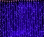 Вулична гірлянда "Штора" 2х2м, 8 Вт 216LED IP44, синій Flash мерехтіння, білий каучук, фото 7
