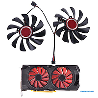 Кулер для видеокарты XFX Radeon RX580 RX590, 2 шт 95 мм