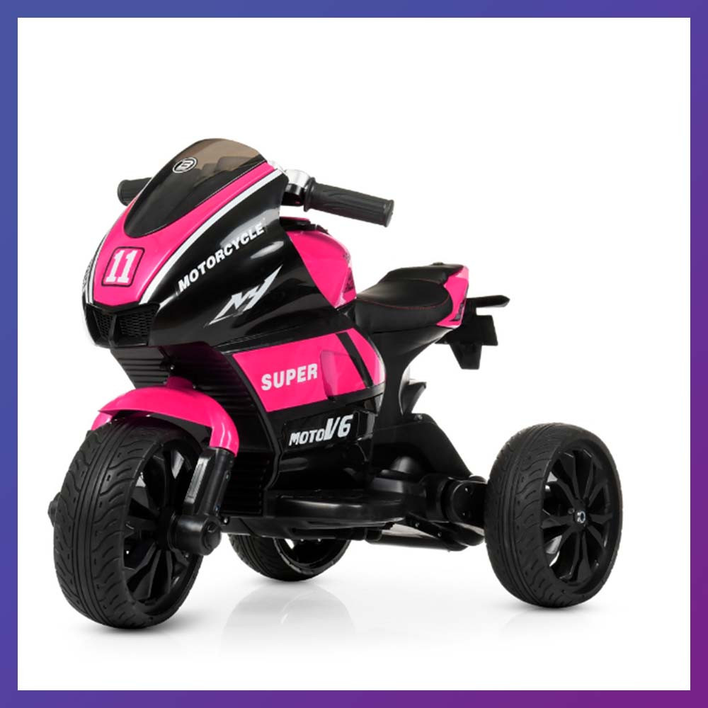 Дитячий електромобіль триколісний мотоцикл YAMAHA Bambi M 4135L-8 рожевий