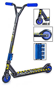 Трюковий самокат Scale Sports Tornado чорно-синій алюмінієвий, колеса 100 мм (1691484242)