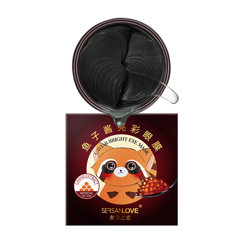 Гідрогелеві патчі під очі SERSANLOVE Caviar Bright Eye Mask з гіалуроновою кислотою й екстрактом червоної, фото 1