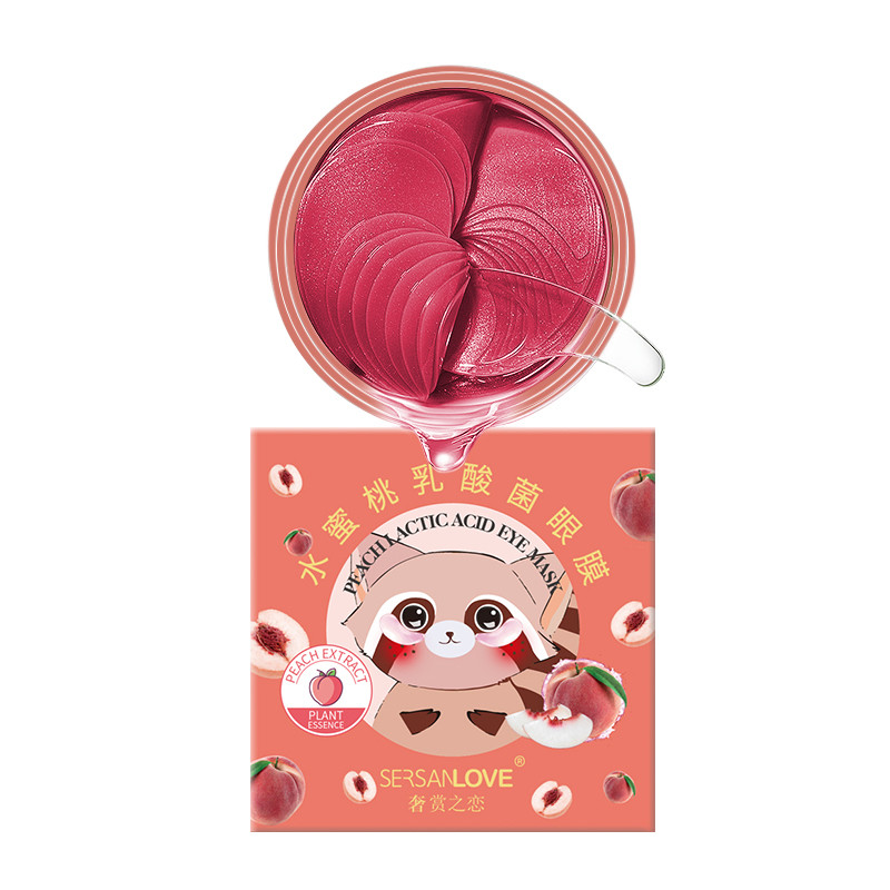 Гідрогелеві патчі під очі SERSANLOVE Peach Lactic Acid Eye Mask з екстрактом персика та лактобактеріями 60