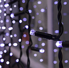 Вулична гірлянда "Шторора" 3х3м, 480LED IP44, білий холодний Flash мерехтіння, чорний каучук, фото 5