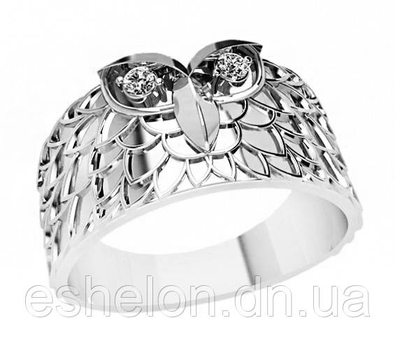 Кільце срібне Сова, фото 1