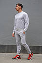 Спортивний сірий трикотажний костюм без написів і малюнків, фото 3