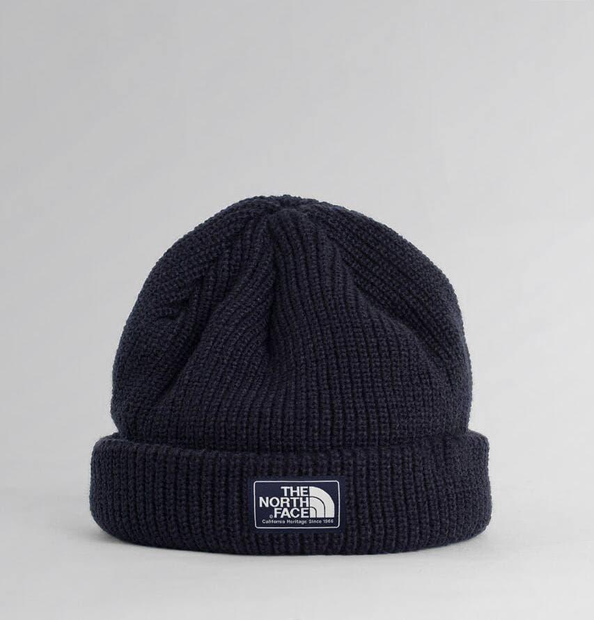 Шапка тепла подвійна чоловіча класична The North Face синя молодіжна осінь зима, фото 1