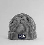 Шапка тепла подвійна чоловіча класична The North Face біла молодіжна осінь зима, фото 2
