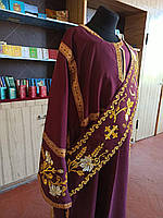 Стихарь диакона с двойным орарем, габардин (вишневый), длина 145 см