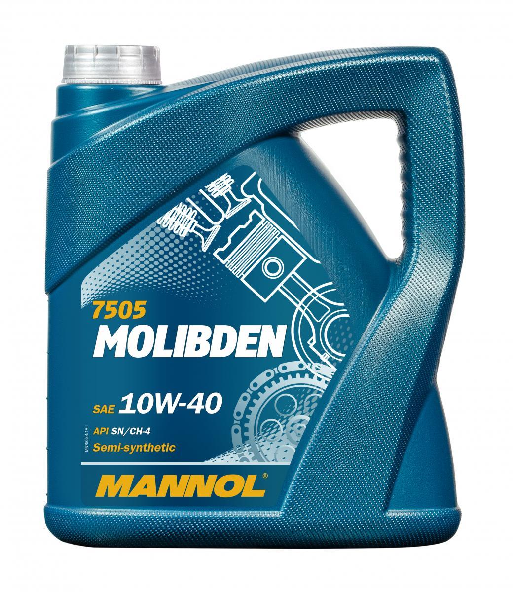 Моторне масло Mannol 7505 MOLIBDEN 10W-40 4л напівсинтетичне з молібденом MoS2