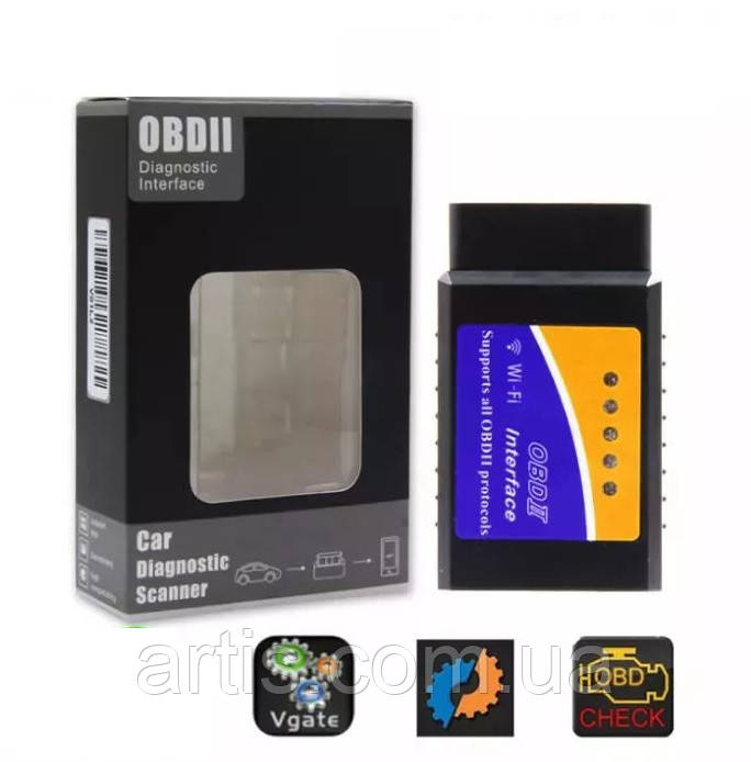 Авто Сканер адаптер elm 327 obd2 1.5v wi-fi ios Iphone Діагностика автомобіля