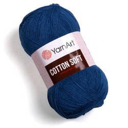 Турецька річна пряжа для в'язання YarnArt Soft Cotton (котон софт) тонкий полухлопок - 17 джинс