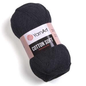 Турецька річна пряжа для в'язання YarnArt Soft Cotton (котон софт) тонкий полухлопок - 28 графіт