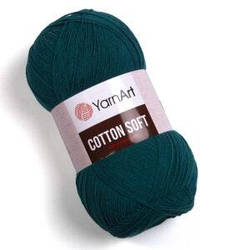 Турецька річна пряжа для в'язання YarnArt Soft Cotton (котон софт) тонкий полухлопок - 63 петроль