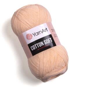 Турецька річна пряжа для в'язання YarnArt Soft Cotton (котон софт) тонкий полухлопок - 73 світлий персик