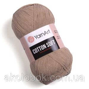 Турецька річна пряжа для в'язання YarnArt Soft Cotton (котон софт) тонкий полухлопок - 87 беж