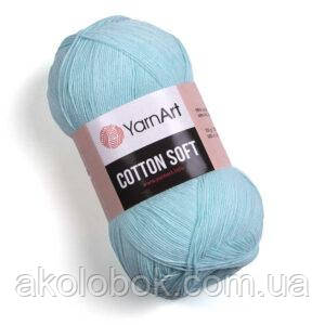 Турецька річна пряжа для в'язання YarnArt Soft Cotton (котон софт) тонкий полухлопок - 76 бірюза