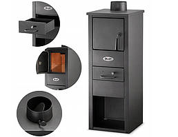 Чавунна піч BLIST Ekonomik LUX LM 6.3 кВт камін буржуйка коза топка на дровах Чугунна піч