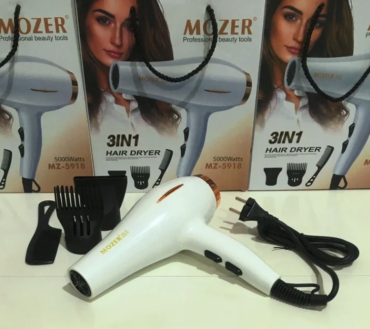 Фен Mozer Mz 5918/3 в 1/5000 Вт/укладка для волосся