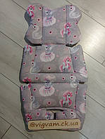 Матрасик в коляску універсальний двохсторонній метелик на хлопкопоні літній синтепоні зимовий