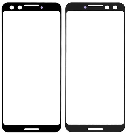 Скло дисплея Google Pixel 3 , чорне, оригінал (Китай), з олеофобним покриттям, фото 1