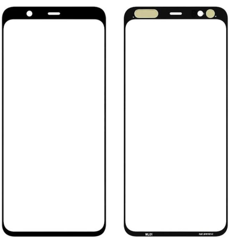 Скло дисплея Google Pixel 4 XL, чорне, оригінал (Китай), з олеофобним покриттям