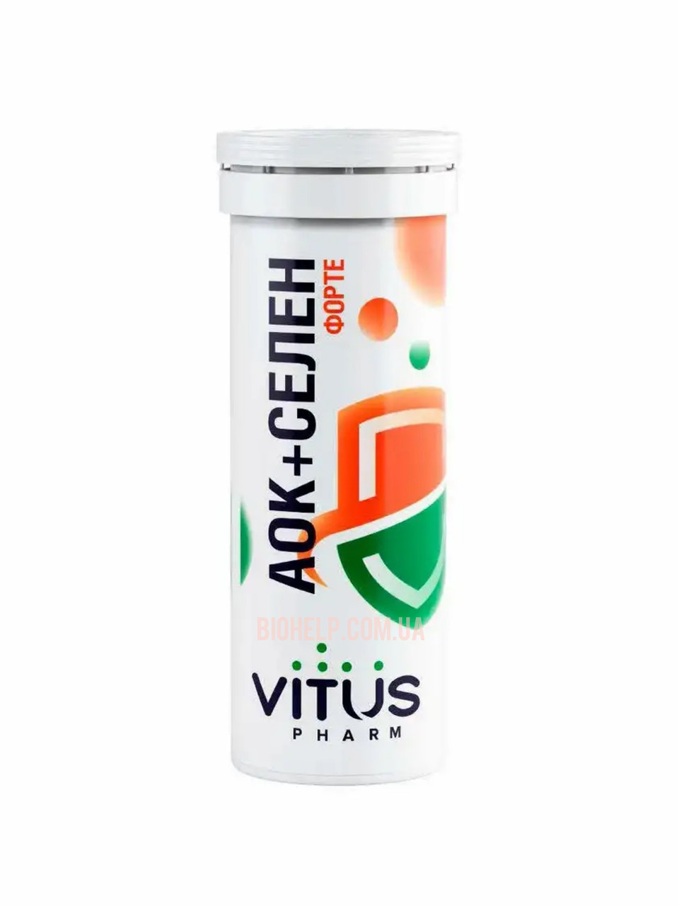 Вітамінний комплекс VITUS Антиоксидантний комплекс (АОК) + СЕЛЕН форте, лимон-апельсин. 18+. N10 BX383