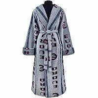 Халат махровый мужской евро 52-54 серый (469)