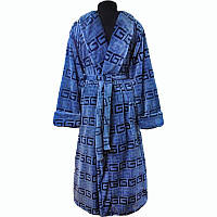 Халат махровый мужской 48-50 синий (362)
