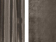 Портьерная ткань для штор бархат коричневого цвета с тиснением