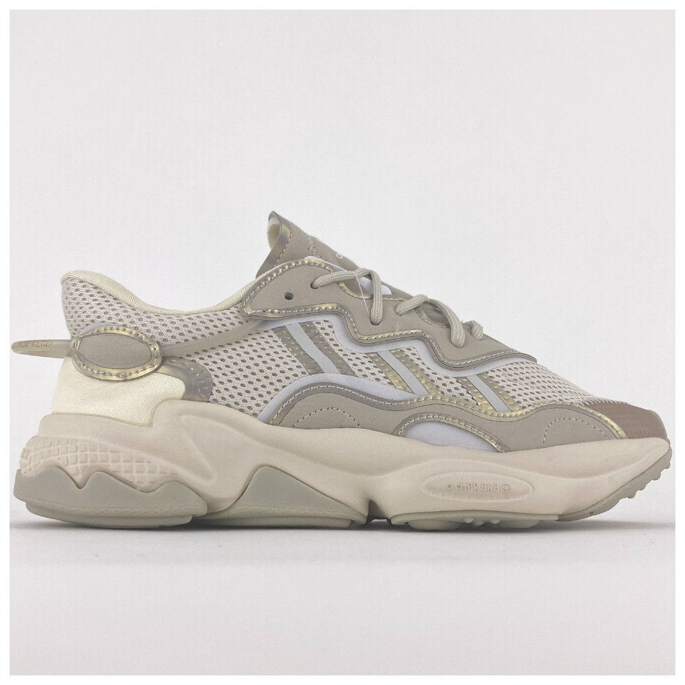 Жіночі кросівки Adidas Ozweego Adiprene Light Grey, сірі шкіряні кросівки адідас озвіго