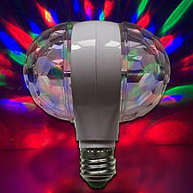 Дисколампа світлодіодна подвійна LED Magic Ball Light, що обертається, фото 2