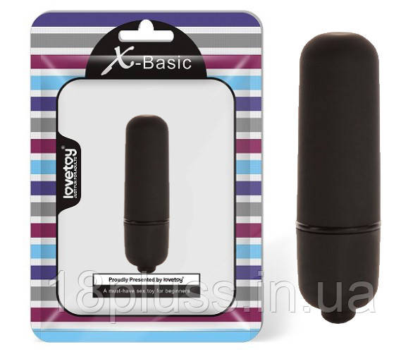 Вібропуля з десятьма режимами вібрації X-Basic Bullet Mini 10 Speeds Black, фото 1