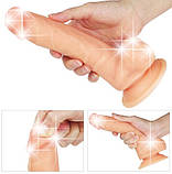 Фалоімітатор з мошонкою The Ultra Soft Dude Flesh 8", фото 9