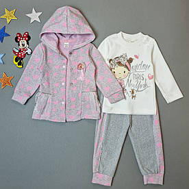 Костюм для дівчинки, 3 предмета. 6-9; 12-18 міс