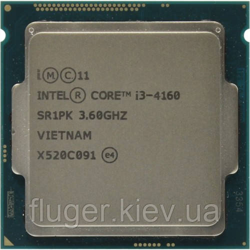 Процесор Intel Core i3-4160 3.6 GHz / 5 GT / s / 3 MB s1150 б/у